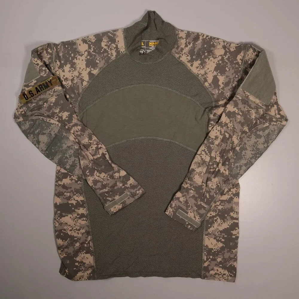 Massif Army Combat Shirt ACU Camouflage Digital Camo Made in USA Size XL